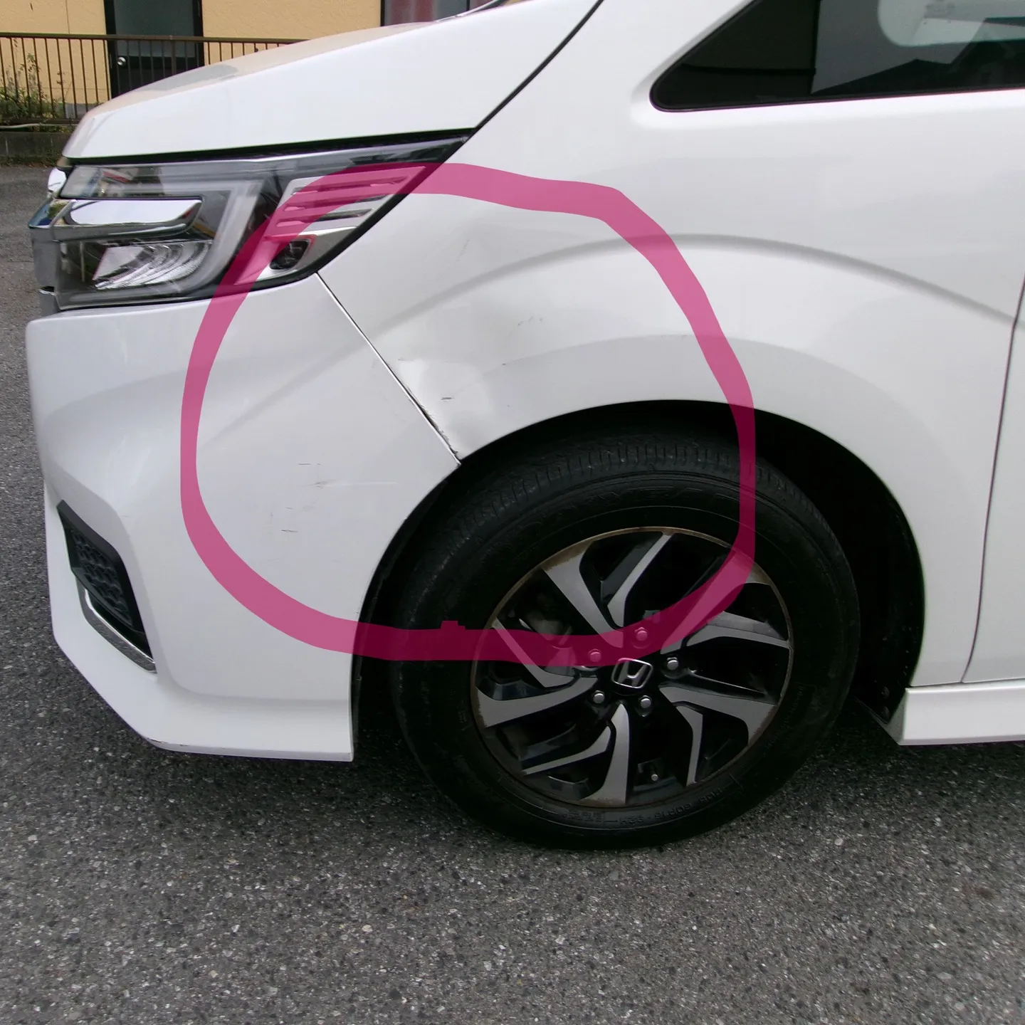 ホンダRPステップワゴン後期事故修理